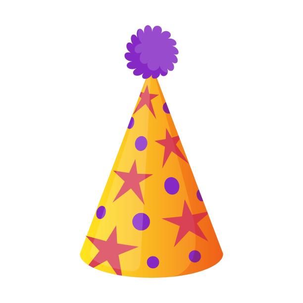 圆锥彩色帽子为快乐的生日聚会。矢量插图的孩子纸帽子嘉年华。卡通搞笑节日图片下载