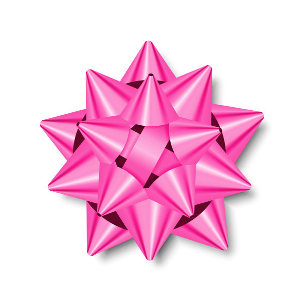 粉色蝴蝶结丝带圣诞和新年快乐的象征图片下载