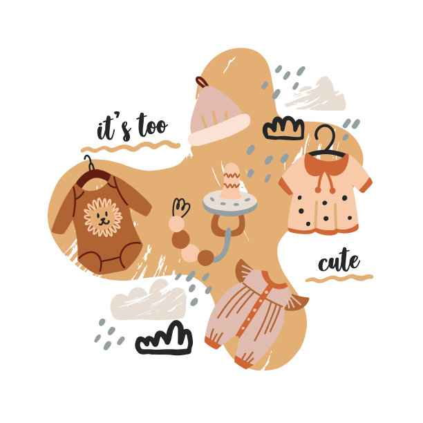 婴儿波西米亚托儿所海报新生儿衣服图片下载