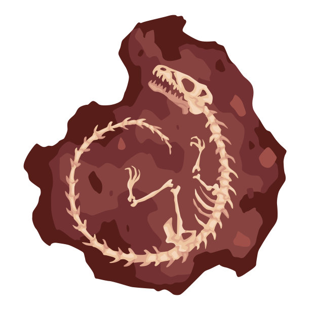 恐龙骨架骨、化石出土出土的考古孤立物。史前爬行动物的骨骼躺在地下。古生物工件。考古发现图片下载