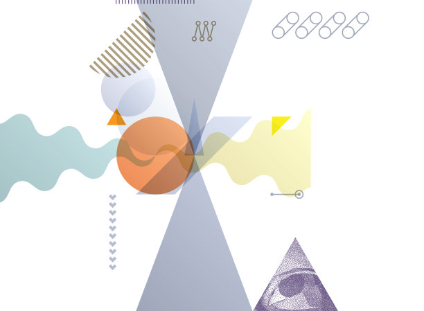 艺术画廊、墙壁装饰或室内设计的艺术作品。透明几何背景。眼睛在一个三角形里面。封面设计模板的介绍，海报，封面或小册子。图片下载