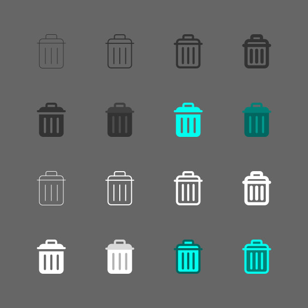 垃圾桶图标-多系列图片下载