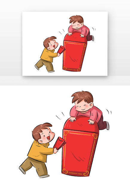 新年儿童红包组合图片下载