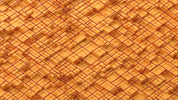 三维抽象立方体块，几何形状图片下载