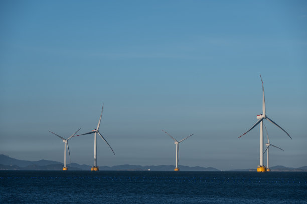 海上风力发电航拍照片图片下载