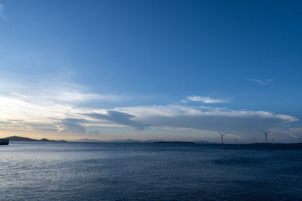 海上风力发电航拍照片图片下载