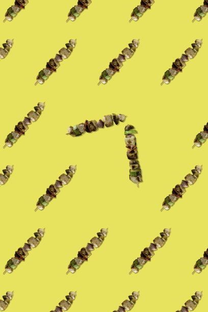 黄底蔬菜串图片下载