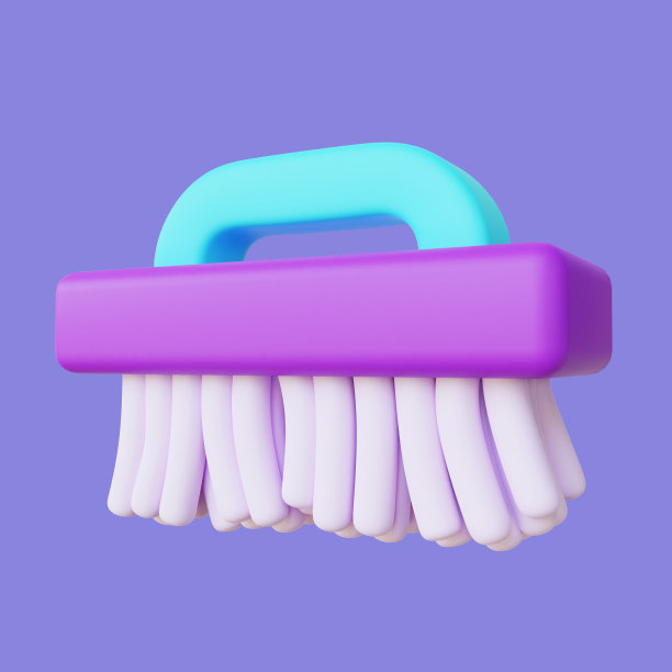 手刷清洁3d插图图片下载