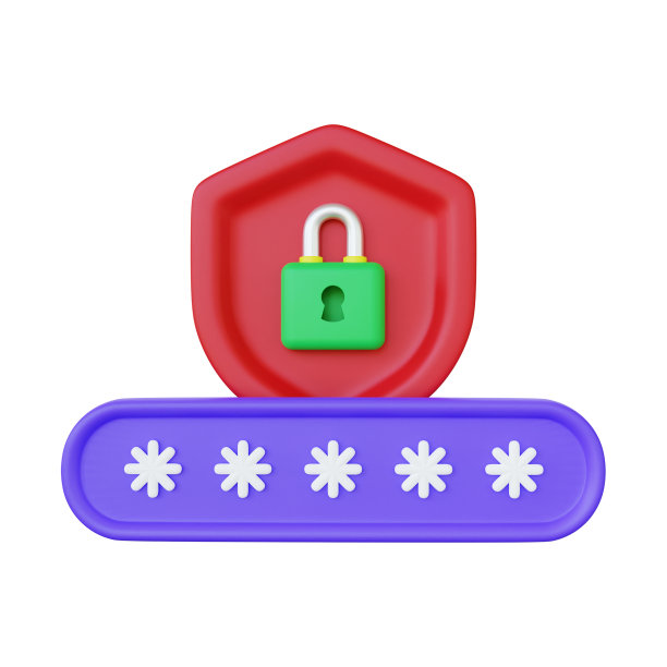 安全登录页面3D插图图片下载