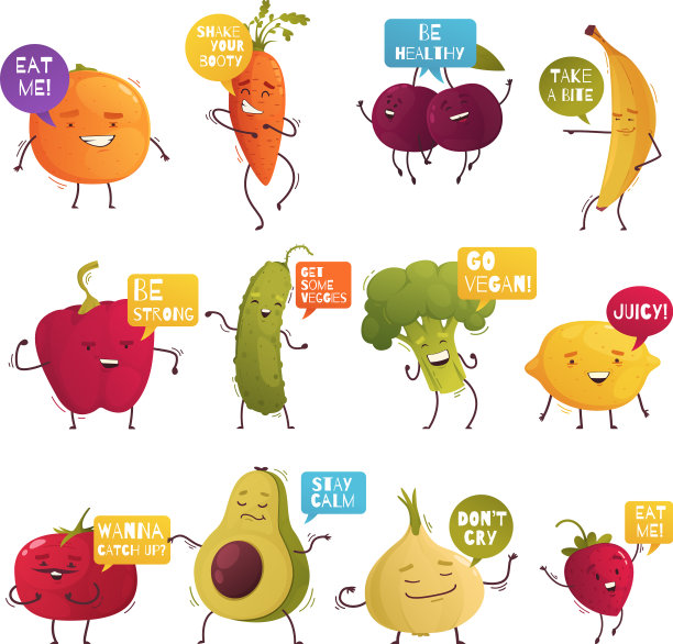 有趣的水果套装图片下载