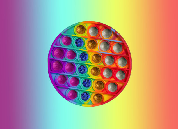 彩色圆配彩色圣诞装饰，创意艺术节日理念图片下载