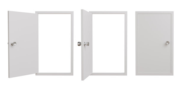 3d渲染门框白色套装门图片下载