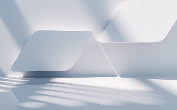 空建筑结构与几何结构，三维渲染。图片下载