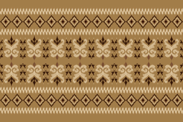非洲伊卡特花涡纹图案。图片下载