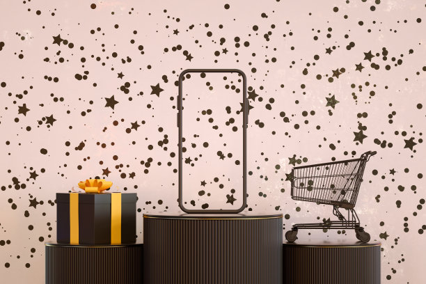 黑屏智能手机在黑色星期五的概念图片下载