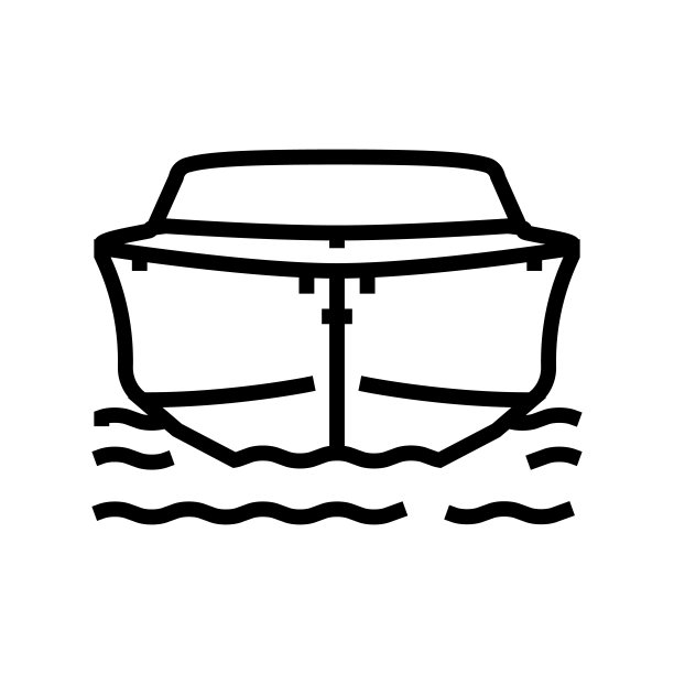 船运输车辆线路图标矢量插图图片下载