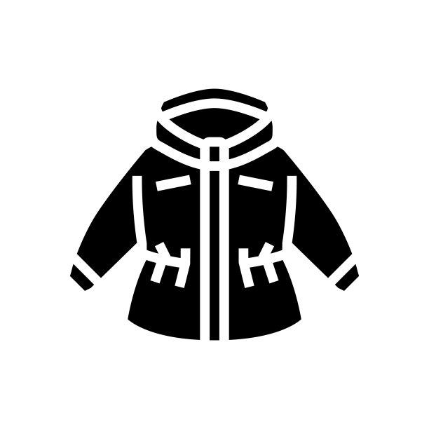 实用夹克女孩婴儿布雕文图标矢量插图图片下载