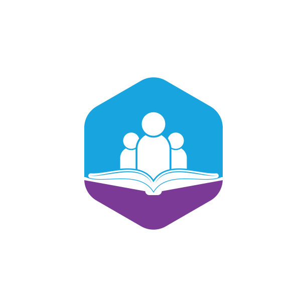 书与人标志概念。图片下载