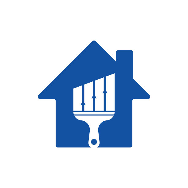 绘制财经家居造型概念logo设计矢量。图片下载