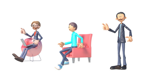 卡通商业顾问商人渲染3d图片下载