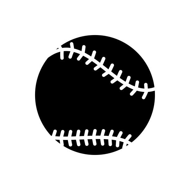 棒球图标矢量设计模板在白色背景图片下载