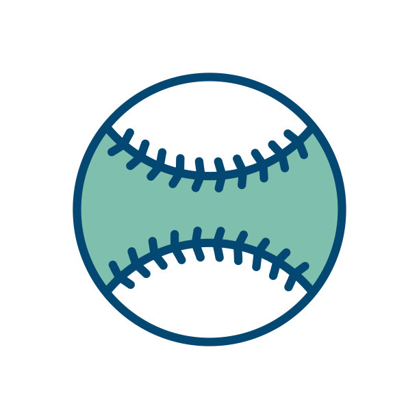 棒球图标矢量设计模板在白色背景图片下载