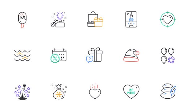 起重机爪机，心和烟花明星线图标为网站，印刷。为设计。向量图片下载