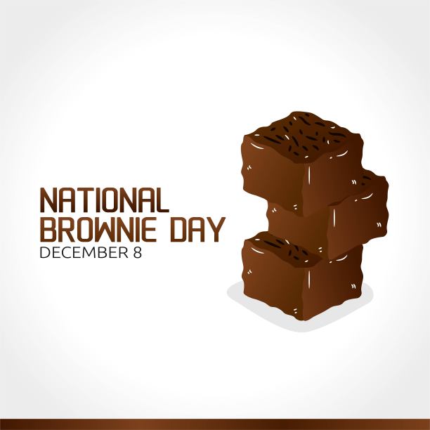 全国布朗尼日矢量插图。适合制作贺卡、海报和横幅图片下载