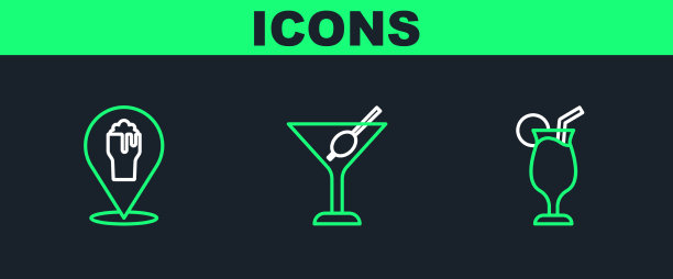 设置鸡尾酒或啤酒酒吧的位置图片下载