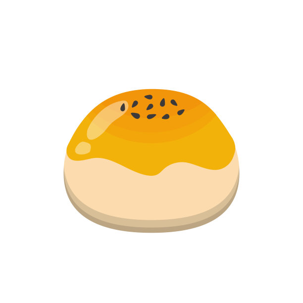 中国月饼，食物插画，蛋黄甜品，中秋甜品，矢量插画图标卡通孤立图片下载