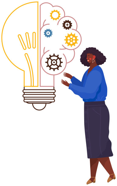 伟大想法的概念。女人有好主意。解决问题，创新思维，新起点图片下载