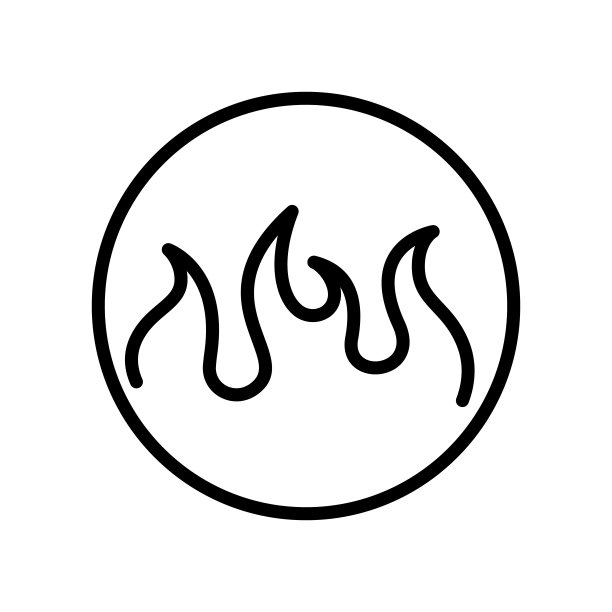 火焰矢量图标。火的象征。图片下载