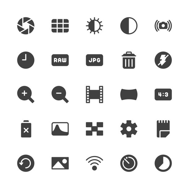 相机功能图标设置2 -灰色系列图片下载