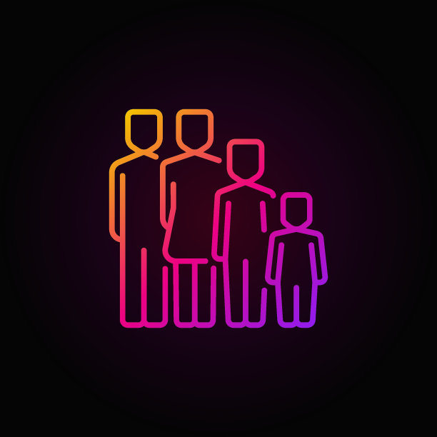 彩色家庭概念图标图片下载