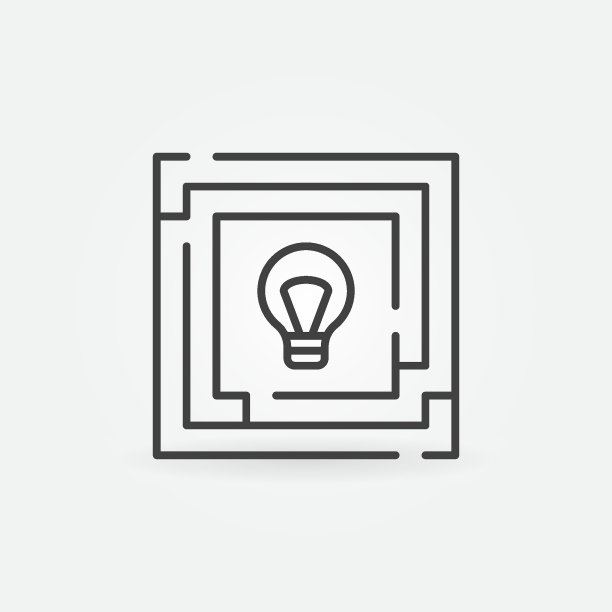 带有灯泡图标的迷宫图片下载