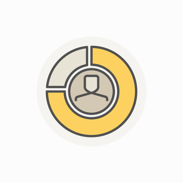 彩色男人在图表图标图片下载