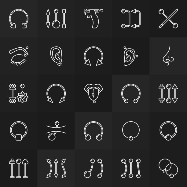 穿孔轮廓最小的图标。矢状穿刺迹象图片下载