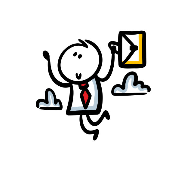 办公室职员带着包和红领带在空中梦幻飞翔。图片下载