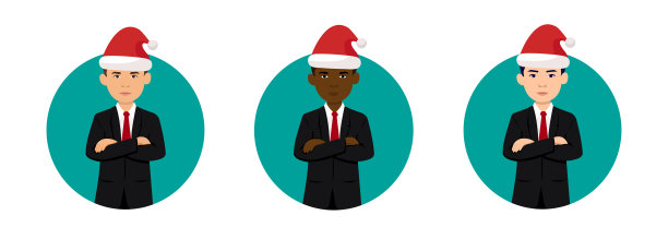 商务人士庆祝圣诞节图片下载