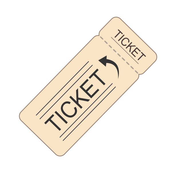 矢量插图的灰色票在复古风格。图片下载
