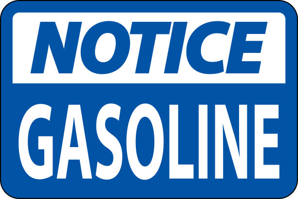 注意标志汽油符号在白色背景图片下载