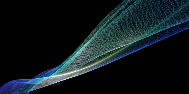 聚丝网格摆动网格抽象背景网闪烁三维插图图片下载