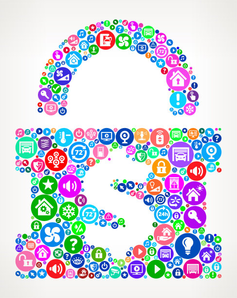 货币锁，家庭自动化技术图标图案图片下载