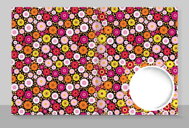 模板封面的一个时髦的设计:花朵图案。矢量插图。图片下载