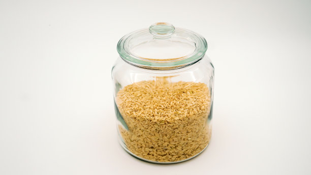 糙米-低碳水化合物在孤立的白色背景图片下载