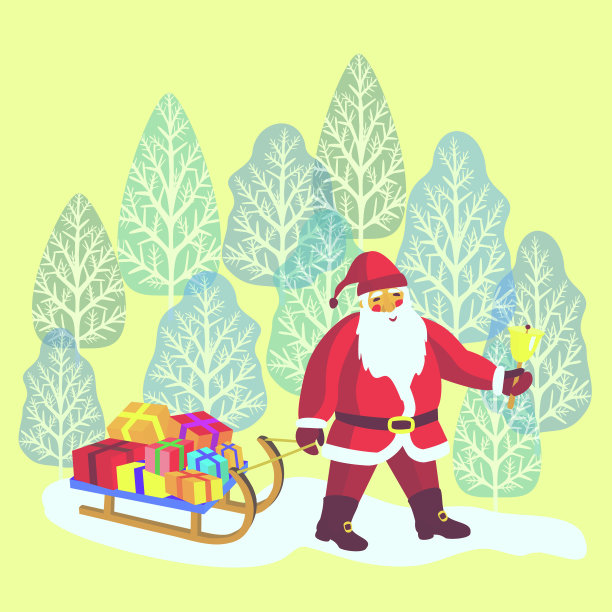 矢量-尼古拉斯在森林插图。图片下载