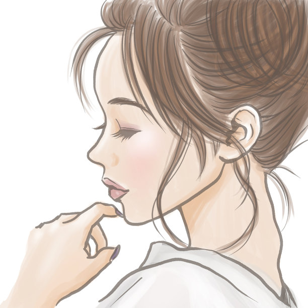 女孩/侧面/闭上眼睛/美人图片下载