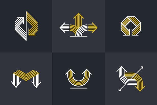 概念箭头标志设置孤立的双箭头图片下载