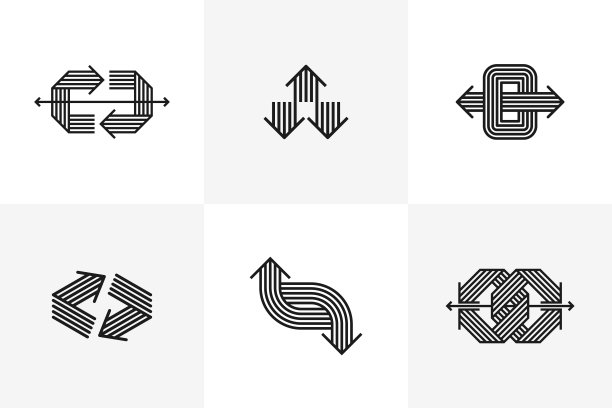 箭头原标志集孤立象形文字图片下载