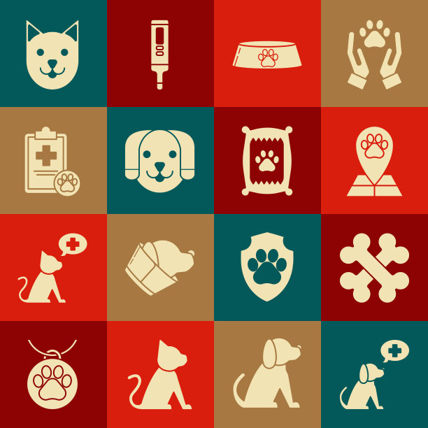 设兽医诊所符号交叉骨图图片下载